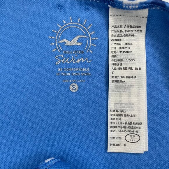 Hollister Blue White Floral Bikini Set Beachwear Vacation XS/S - Picture 7 of 10